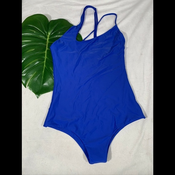 NEW $218‎ Mikoh Blue Iris Pahoa One Piece One shoulder [ SZ Medium ] - Picture 3 of 12